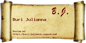 Buri Julianna névjegykártya